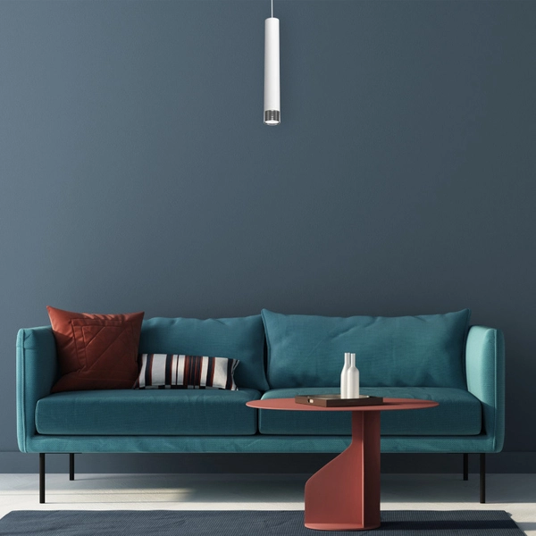 Industrialna LAMPA wisząca DANI MLP6227 Milagro metalowa OPRAWA okrągły ZWIS tuba loftowa biała