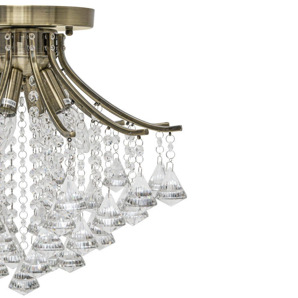 LAMPA sufitowa Wenecja 5192/4 21QG Elem metalowa OPRAWA crystal glamour mosiądz