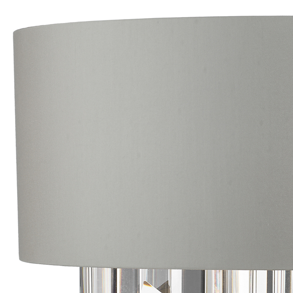 Kinkiet ścienny z kryształkami Halle HAL0939 Dar Lighting glamour szara