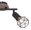 Sufitowa lampa reflektorowa Xara 54802S-2H czarna drewno