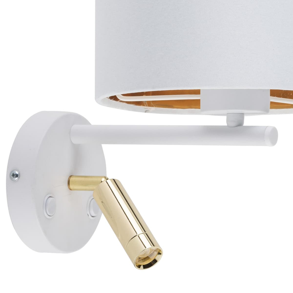 Podwójny kinkiet do czytania glamour Hilton 5361 TK Lighting biały złoty