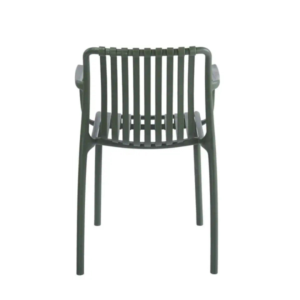 Krzesło z podłokietnikami STRIPS zielone KH1501100385 wys. 78 cm