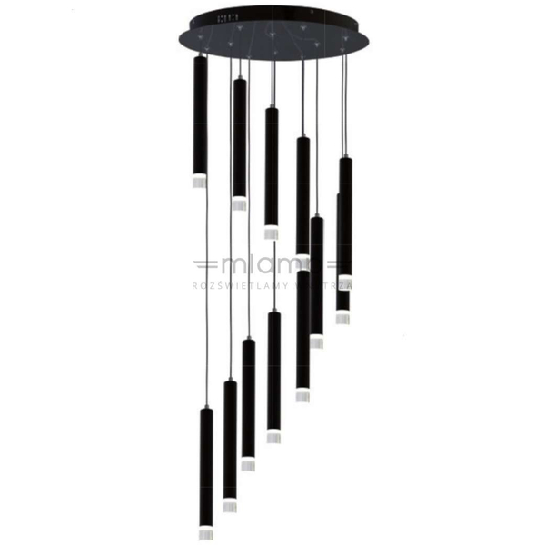 Wisząca LAMPA industrialna CARBON ML6161 Milagro metalowa OPRAWA kaskada LED 12W 4000K ZWIS loftowy czarny