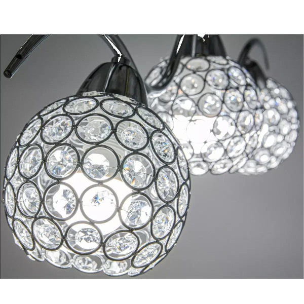 Sufitowa lampa glamour 8707/3 8C crystals do holu chrom