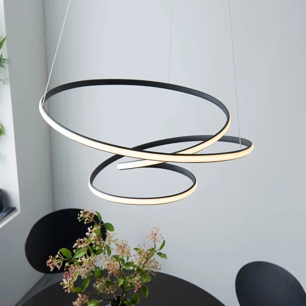 Ściemnialny żyrandol Duna 97632 LED 47,5W 3000K do salonu czarny