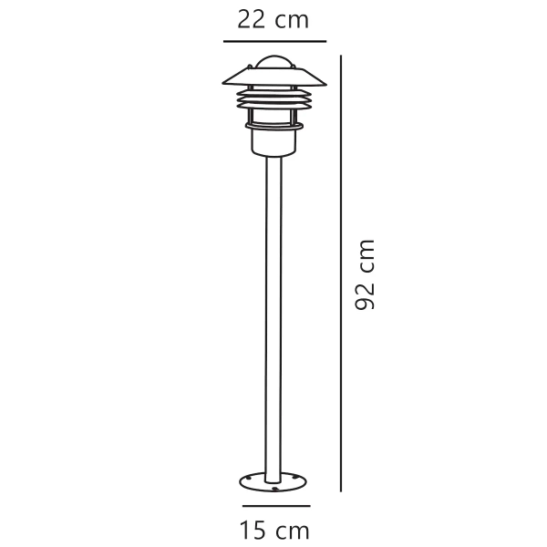 Metalowa lampa ogrodowa Vejers 25118031 na taras IP54 cyna