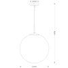 LAMPA wisząca VARUS 15858 Globo szklana OPRAWA zwis kula ball złota przezroczysta