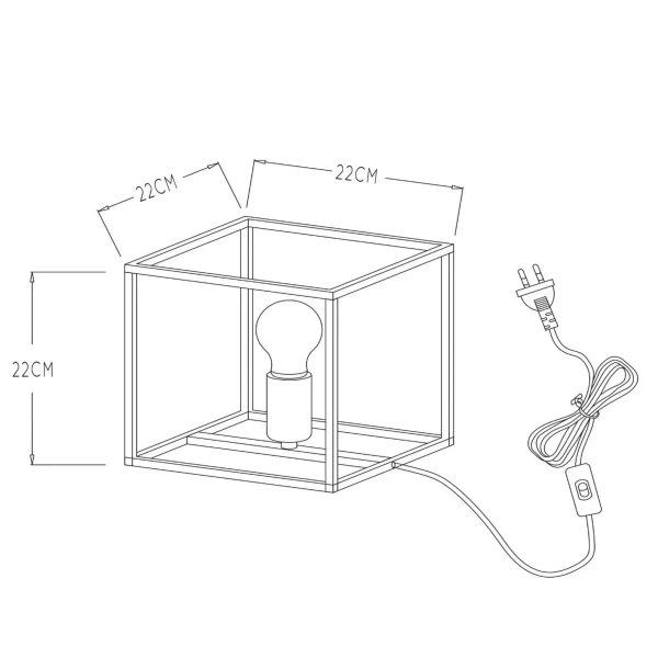 Stołowa lampka na komodę RUBEN 00524/01/30 Lucide czarny złoty