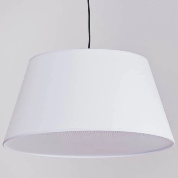 Okrągła lampa wisząca Natalia zwis nad stół chrom biały