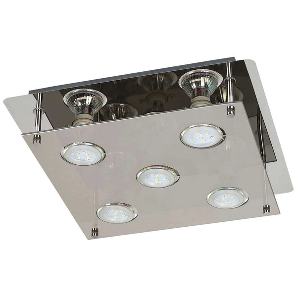 LAMPA sufitowa NAOMI 2642 Rabalux kwadratowa OPRAWA plafon przydymiony chrom