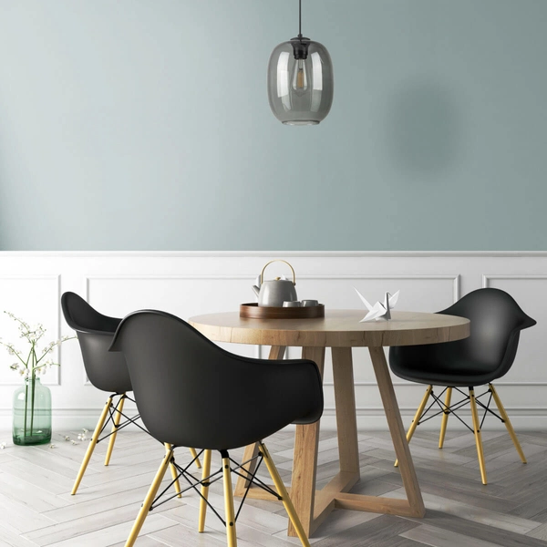 Wisząca lampa do jadalni Elio 5971 nad stół owalna grafitowy czarna