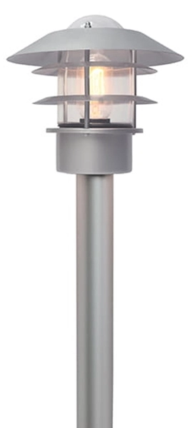 Słupek ogrodowy HELSINGOR-BOL-SL Elstead metalowy srebrny