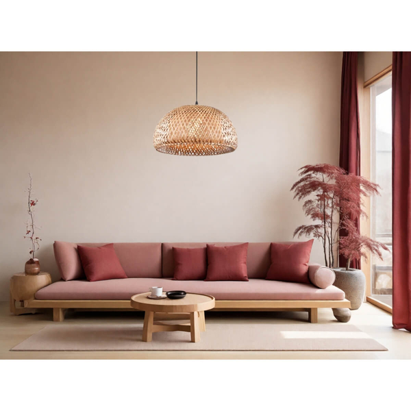 Lampa wisząca ekologiczna Parral LE42138 bambusowa beżowa
