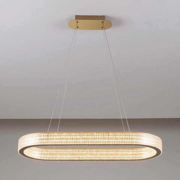 Wisząca lampa glamour YOTAU LE44730 LED 70W 3000K ściemnialna złota