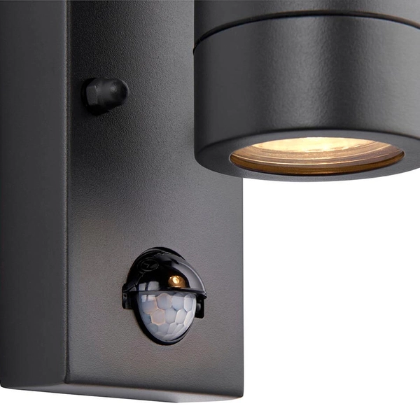 Tarasowa lampa ścienna Palin PIR 75099 tuba metalowa IP44 antracyt