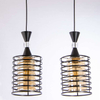 Industrialna lampa wisząca VEN W-3991/2 BK druciana czarny miodowy