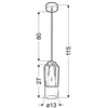 Salonowa lampa wisząca 31-51271 szklana loftowy miedziany przezroczysty