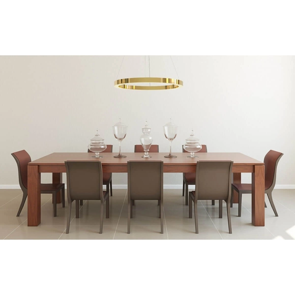 Lampa wisząca Midway LP-033/1P L GD ring LED 54W 3000K zwis złoty