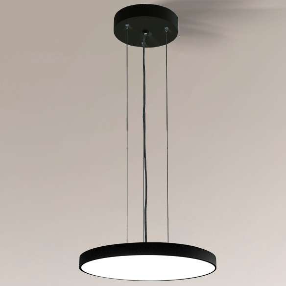 LAMPA wisząca NUNGO 8551 Shilo okrągła OPRAWA zwis LED 24,48W 4000K loftowy czarny