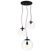 Wisząca LAMPA hygge ALUR 10734302 Kaspa skandynawska OPRAWA kulisty ZWIS szklane kule balls przezroczyste czarne