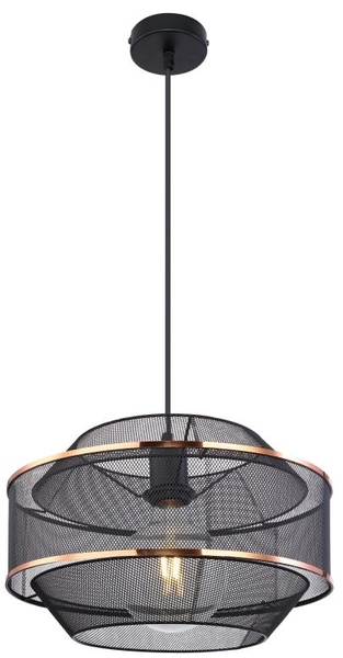 Lampa wisząca Bellona 54020H1 ażur nad stół czarny złoty