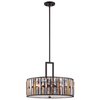 Wisząca LAMPA glamour GEMMA HK-GEMMA-P-C-VBZ Elstead HINKLEY metalowa OPRAWA kryształy bursztynowe przezroczyste