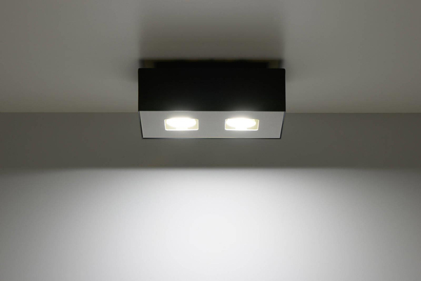 Downlight LAMPA sufitowa SL.0071 prostokątna OPRAWA metalowa czarna