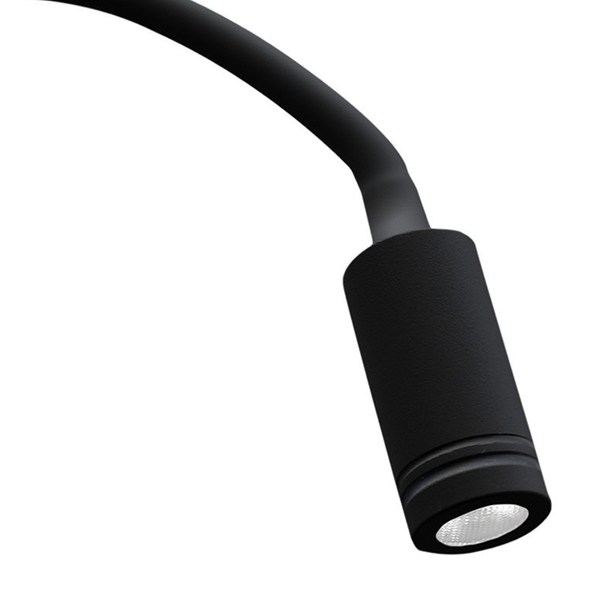 Kinkiet LAMPA ścienna BASE ML63500 Milagro metalowa OPRAWA regulowana LED 10W 4000K z portem USB czarna