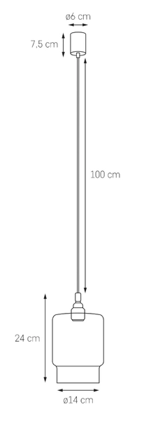 Loftowa LAMPA wisząca LONGIS 10874105 Kaspa szklana OPRAWA skandynawski ZWIS okrągły złoty przezroczysty czarny