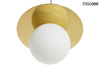 Lampa wisząca HALO MSE010100142 kula ball biała złota