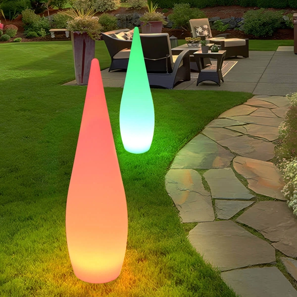 Stojąca lampa na baterie Ghost ES-DC001 LED 5W RGBW IP65 duszek biała