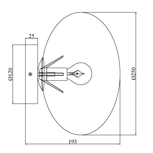 Ścienna lampa kulista Sfero ABR-KCRS Abruzzo pomarańczowy złoty