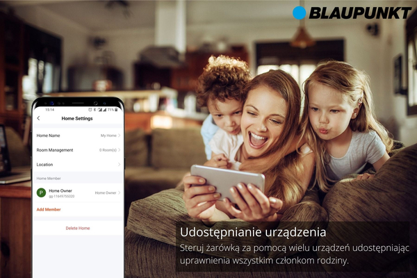 Żarówka Blaupunkt E27-9W-SMART LED 9W 3000K-6500K kolorowa
