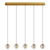 Wisząca lampa na belce CUYO LE44720 LED 16W 3000K balls złota przezroczysta