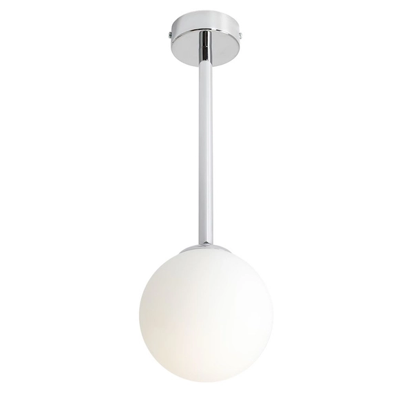 Sufitowa lampa szklana Pinne 1080PL_G4_S Aldex ball do jadalni chrom biała