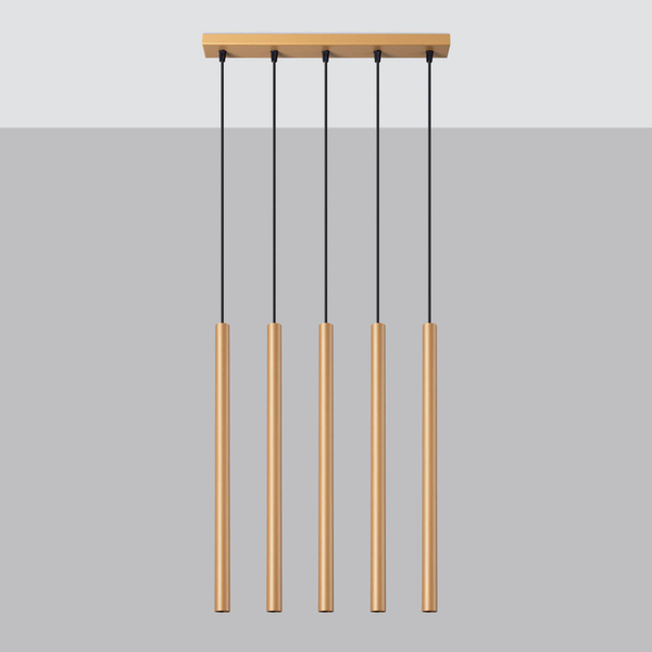 Lampa zwisowa Pastelo SL.1173 nad wyspę kuchenną złota czarna