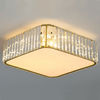 Sufitowa lampa glamour CGVETSQ kwadratowy plafon złoty nad łóżko