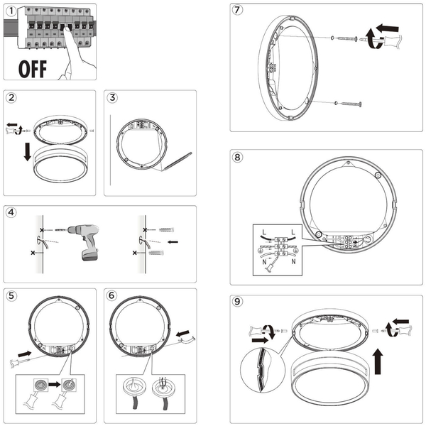 Sufitowa LAMPA plafon ROLA 6382201012 Lutec okrągła OPRAWA metalowy kinkiet LED 13W 3000K zewnętrzny IP54 czarny