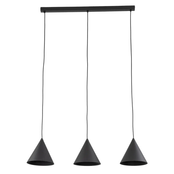 Potrójna lampa wisząca CONO 10068 trójkątna czarny