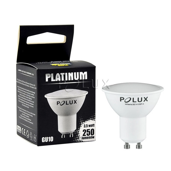 Ledowa żarówka 209856 Polux GU10 reflektor 3,5W 250lm 230V biała ciepła