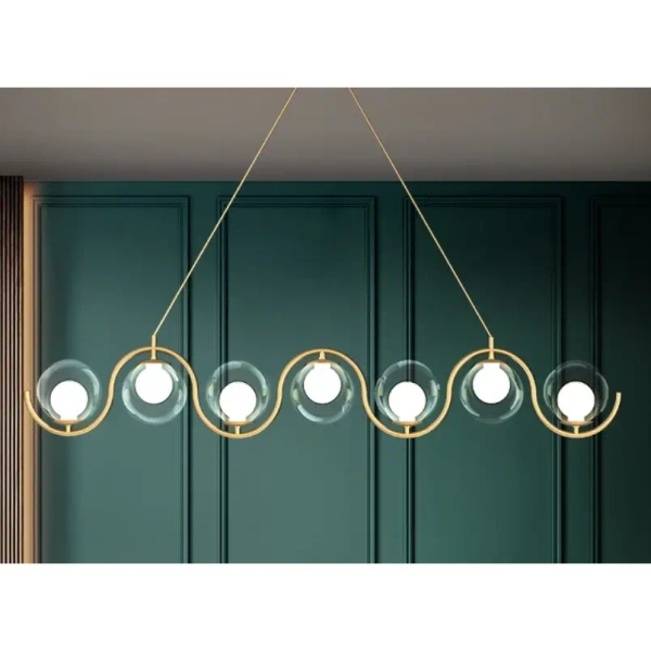 Kulisty żyrandol nad stół LUNARES CGLUNARES117 do jadalni złoty