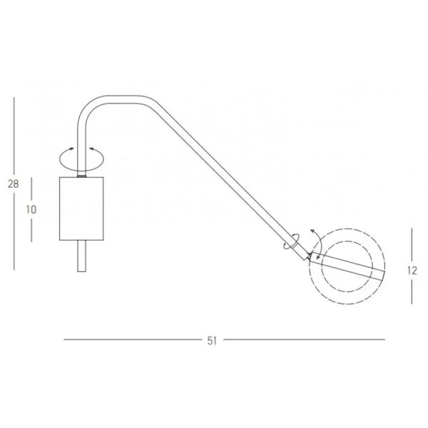 Naścienna nocna lampka 22043 LED 7W 3000K ringowa biały złoty