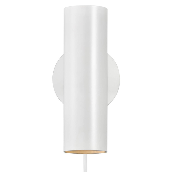 Lampa ścienna Mib 61681001 DFTP do salonu tuba rurka biała
