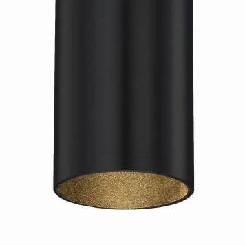 Punktowa lampa natynkowa Stala 301002003 Elkim okrągła tuba czarna