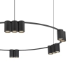 Lampa wisząca nad wyspę GENESIS ML0376 tubki metalowe czarne