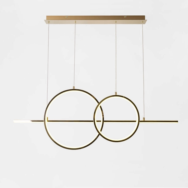 Ledowa lampa wisząca Cholet MD7358-2A-3GT Zumaline 34W 3000K ringi złote