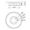 Plafon sufitowy ASCARI 680810306 LED 28W 3000K IP44 łazienkowy chrom biały