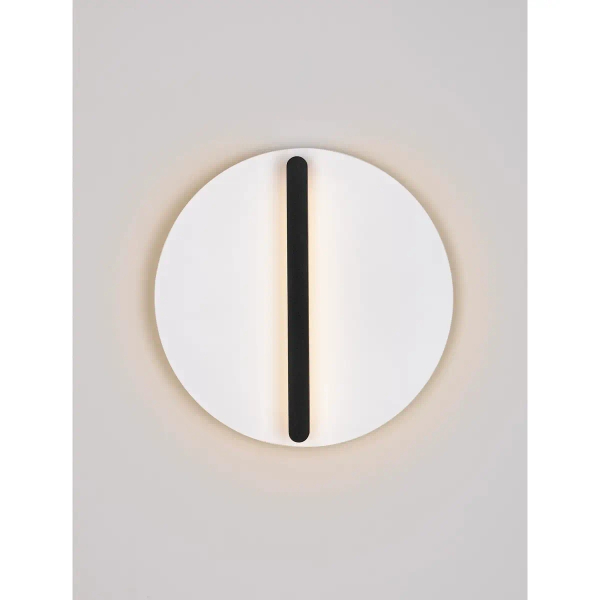 Naścienna lampa tarcza GALURCA LE45548 LED 20W 3000K metalowa czarna biała