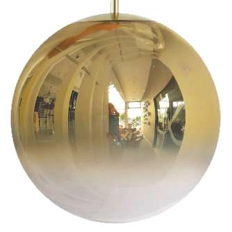 Loftowa LAMPA wisząca PALLA LP-2844/1P GD Light Prestige szklana OPRAWA ball ZWIS kula złota przezroczysta