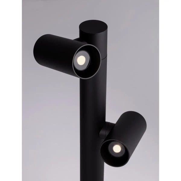 Stojąca lampa podwójna na taras MALONZO LE75160 LED 13W 3000K IP65 czarna